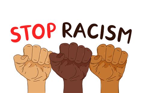 Stop Racism Protest Banner Vector Stock Illustration Download Image