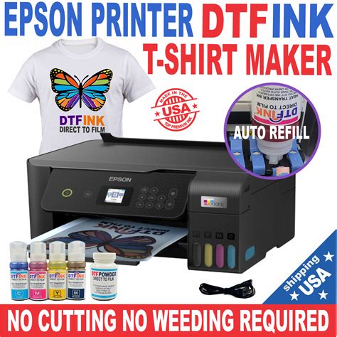 Epson Printer Dtf Ink Heat Transfer T Shirt Print No Cutting Required