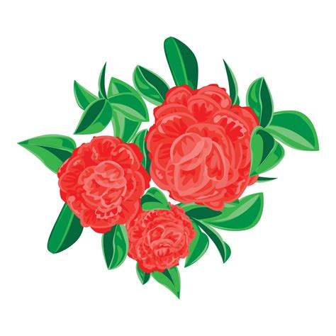 Red Camellia Icon Cartoon Style 14610138 Vector Art At Vecteezy
