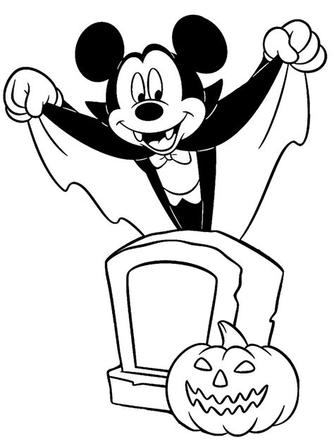 Mickey Mouse Vampire Halloween Coloring Pages K5 Worksheets Mickey