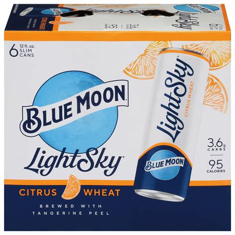 Blue Moon Light Sky Citrus Wheat Beer 12 Oz Cans Shop Beer At H E B