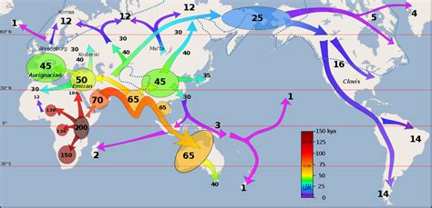 From Wikiwand Overview Map Of The Peopling Of The World By