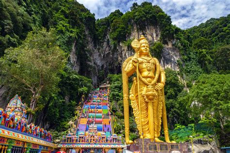 Visit the Batu Caves, a 400year old limestone formation in Kuala