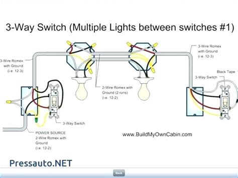 Wiring Diagram For A 3 Way Switch With 2 Lights Schematic And Wiring