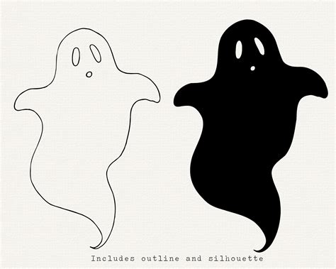 Ghost Svg Bundle Ghost Silhouette Clip Art Ghost Stencil Etsy Uk