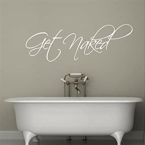 Amazon Com Get Naked Vinyl Wall Decal Handmade Products