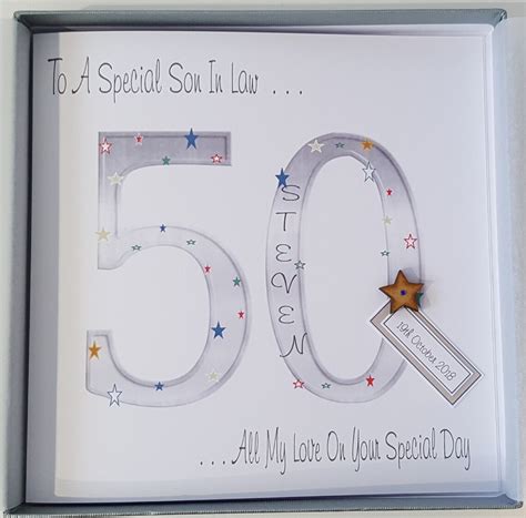 Personalised 50th Birthday Card Son In Law Brother Dad 30th Etsy Uk