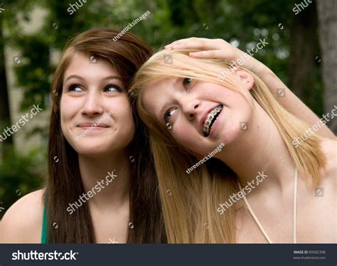 Best Friends Forever Two Pretty Teenage Stock Photo 89582398 Shutterstock