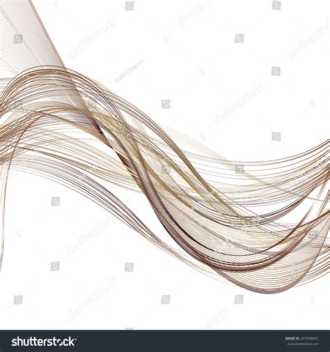 Abstract Bronze Line Brown Wave Ginger Stock Illustration 247658431