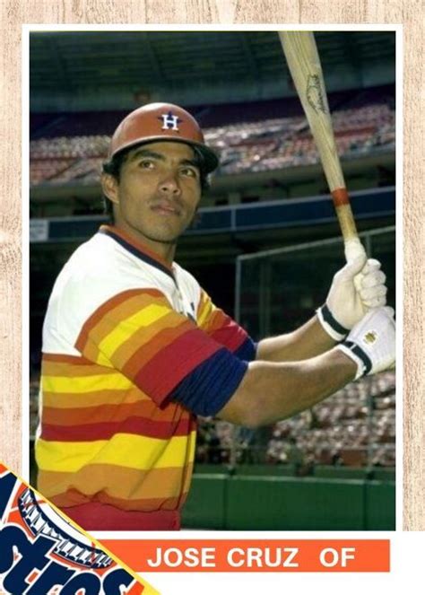 Jose Cruz Sr Custom Baseball Card Mlb Uniforms Baseball Nationals