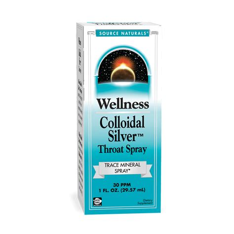 Wellness Colloidal Silver Throat Spray 30ppm 1 Fluid Ounce Walmart