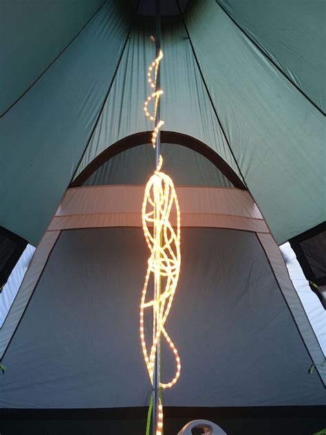 Solar stake lights for mood lighting around your tent. Tube lights in our tent | Ceiling lights, Tube light ...