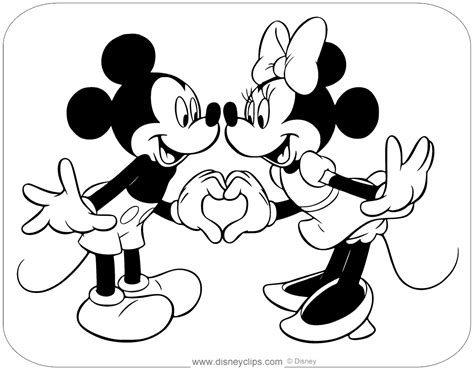 Mickey And Minnie Kissing Coloring Pages Pin By Katrina Corrigan On