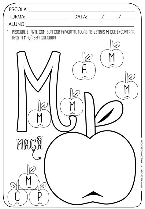 Atividades Com A Letra M Para Educação Infantil Para Imprimir MODISEDU