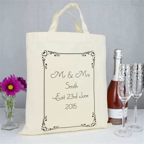 Personalised Mr And Mrs Wedding T Bag By Andrea Fays
