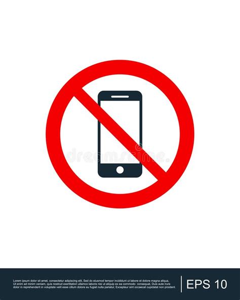 No Cell Phone Pictogram Stock Illustrations 562 No Cell Phone