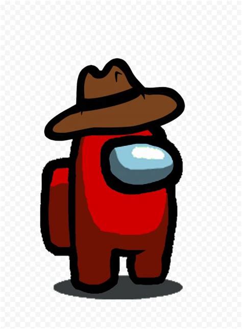 Hd Red Among Us Character With Cowboy Hat Png Character Cowboy Hats Png