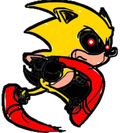 Classic Super Sonic Exe Running Render By Shadowxcode On Deviantart