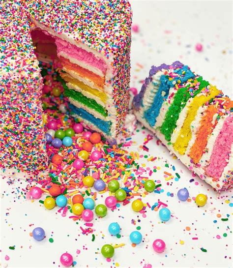 ultimate rainbow sprinkle burst cake kit in 2021 sprinkles birthday party birthday cake