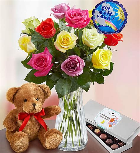 Get Well Soon Assorted Roses 12 24 Stems 145008