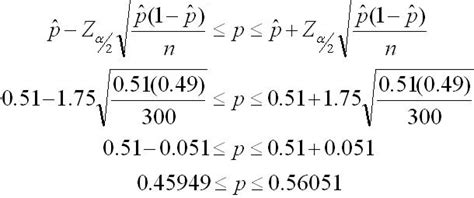 The 95% confidence interval (we show how to calculate it later) is: Confidence Interval (CI)