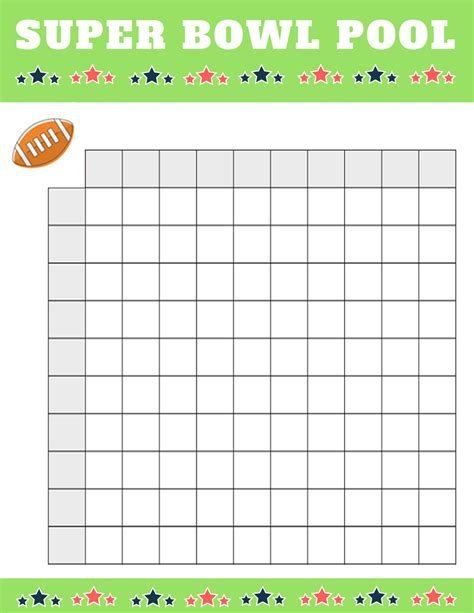 Free Printable 100 Square Football Pool Printable Form Templates And