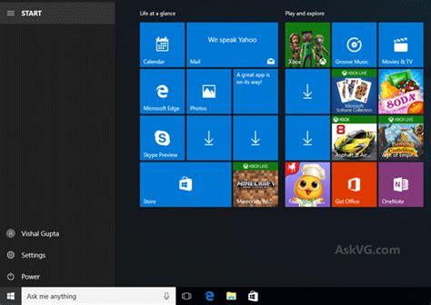 Windows 10 Start Menu Review Tips N Tricks And Customization Askvg