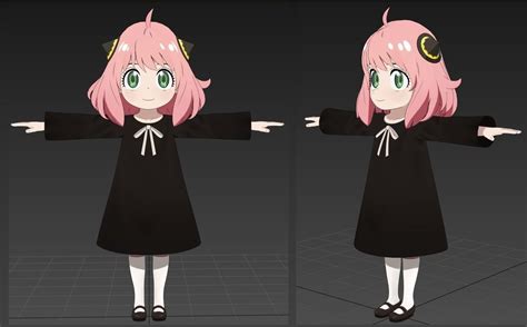 Anya Forger Vrchat 3d Model Rigged Cgtrader