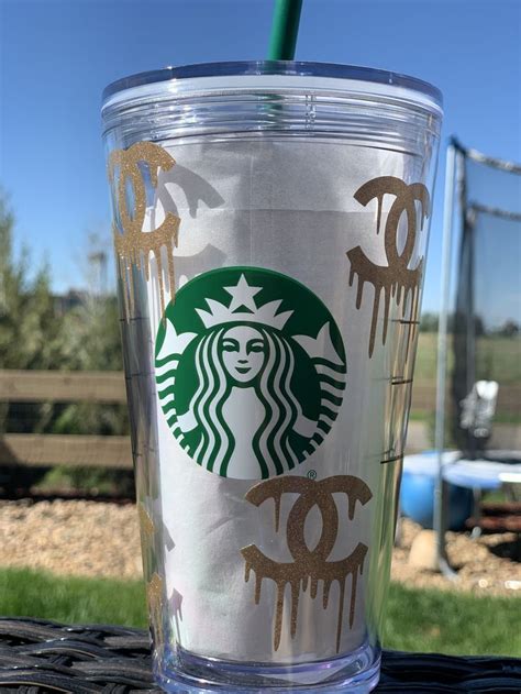 Chanel Inspired Starbucks Cup | Starbucks cups, Starbucks cup art