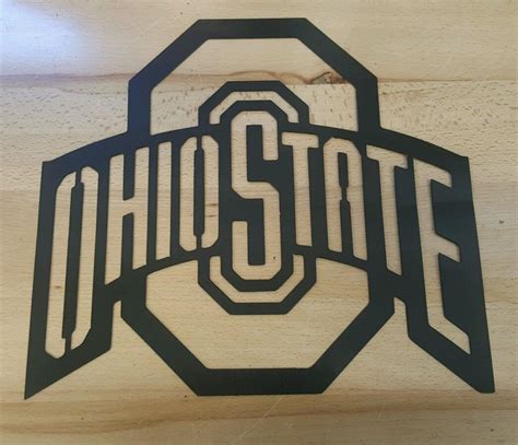Eastern oklahoma state college | official college logos & color standards. Ohio State University logo metal wall art plasma cut decor buckeyes gift idea - Gas Pro Shop ...