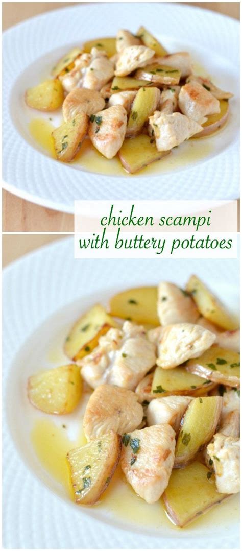 It's one of my wife's signature chicken recipes. chicken scampi with buttery potatoes | Chicken scampi ...