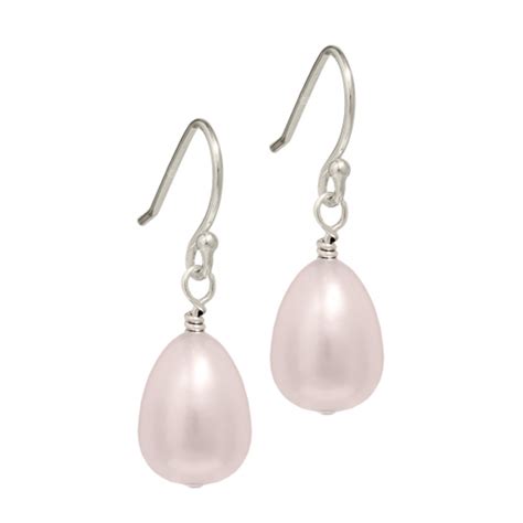 Pink Pearl Teardrop Earrings Freshwater Pearl Jewellery