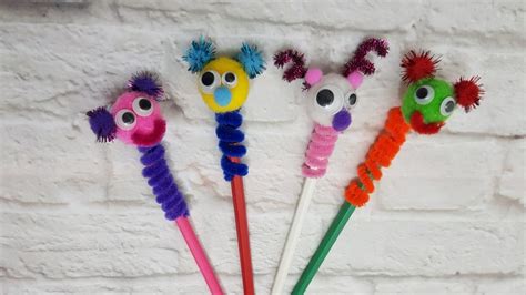 Diy~ Cute Pencil Toppers Made With Pipe Cleaners Super Simple Kids