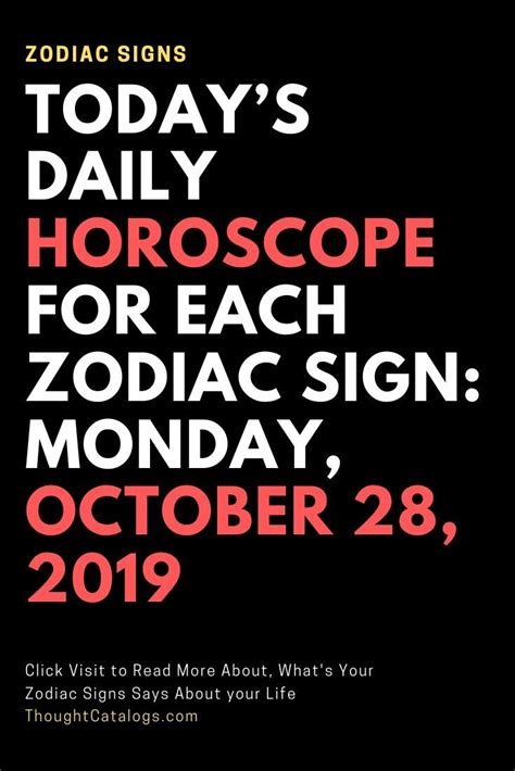 This zodiac compatibility is a little controversial so please read this carefully. Today's Daily Horoscope For Each Zodiac Sign: Monday ...