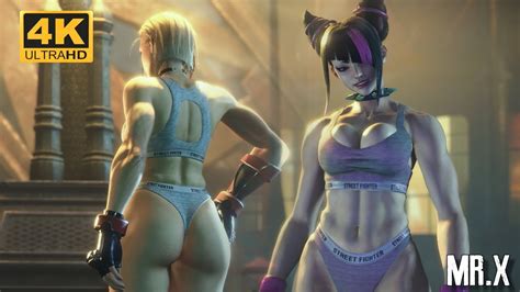 Cammy And Juri In Grey Brallete And Thong Set Street Fighter Youtube
