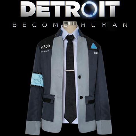 Detroit Become Human Connor Cosplay Costume Jacket Rk800 Suit Tight