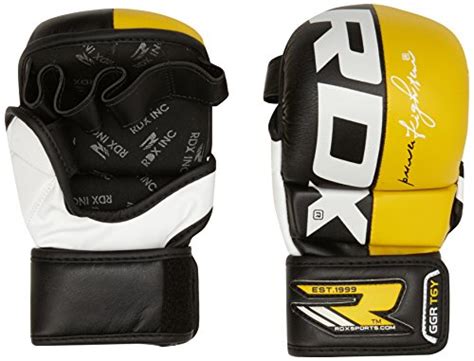Rdx Mma Gloves For Grappling Martial Arts Open Palm Genuine Cowhide