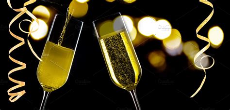 Two Champagne Glasses Stock Photo Containing Champagne And Celebration