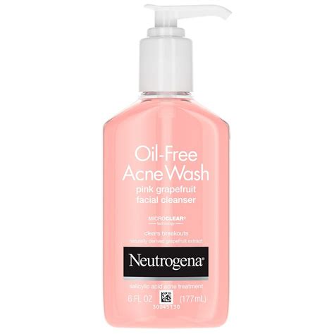 Neutrogena Oil Free Acne Wash Pink Grapefruit Facial Cleanser Walgreens