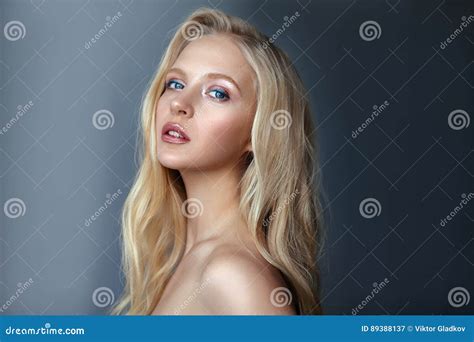 Beauty Portrait Of Nordic Natural Blonde Woman Stock Image Image Of Hairstyle Girl 89388137