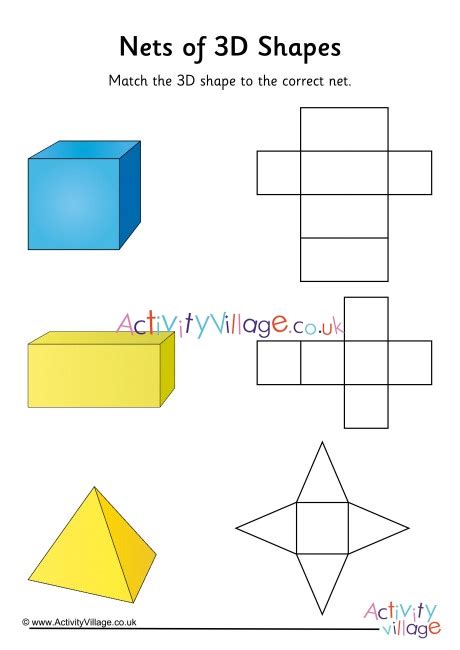 Printable Nets Of 3d Shapes