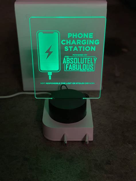 Custom LED Charging Station 2 Port Android & Apple - LED Booth Signs