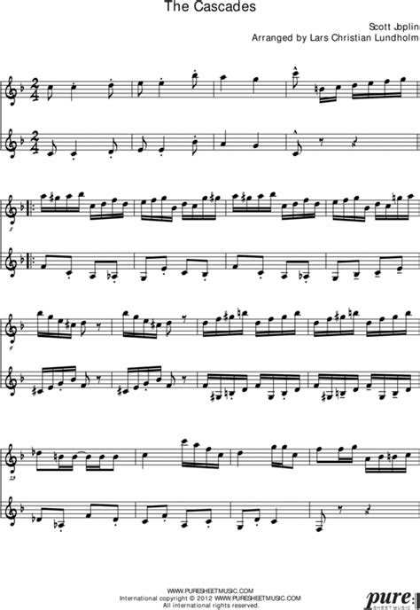 The Cascades Pure Sheet Music Duet For Flute And Viola
