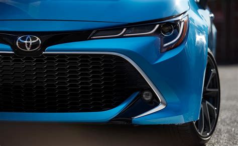 2019 Toyota Corolla Hatchback Blue Front End Photos First Pictures