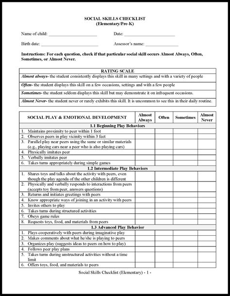 Printable Social Skills Worksheets For Elementary Students