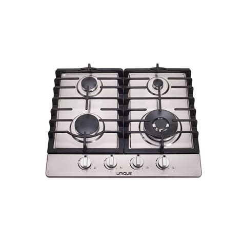 Unique 24 In Gas Dual Ignition Cooktop In Stainless Steel With 4