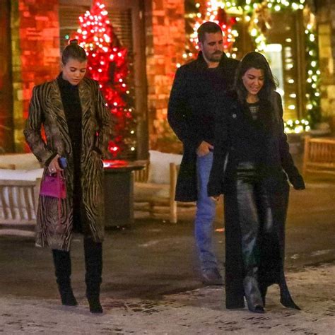 Kourtney Kardashian Scott Disick And Sofia Richie Dine In Aspen