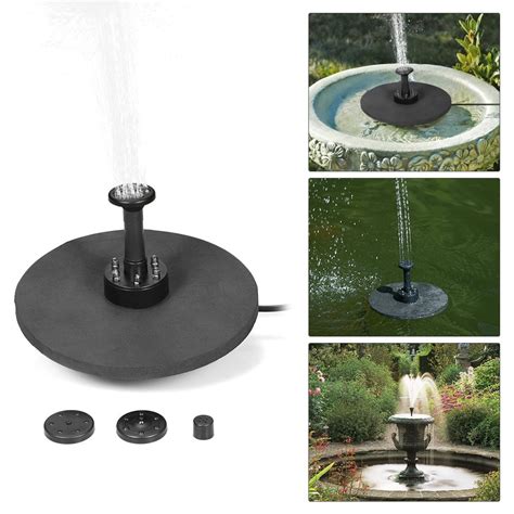 Solar Fountain Pump With Led Lighting And Remote Control Battery