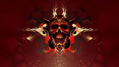 Download Red Dark Skull Hd Wallpaper