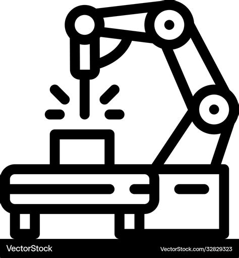 Manufacturing Engineering Machine Icon Royalty Free Vector